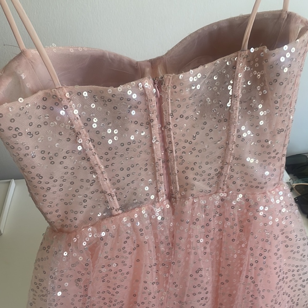 Teuta Matoshi pink sequin dress - Picture 4 of 5